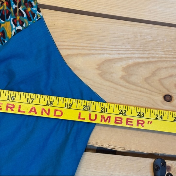 Mint Green Women’s Boho Floral Maxi Dress Yellow Blue Cotton 1X Spaghetti Straps - Picture 11 of 11